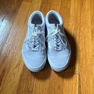 Lilac leather old school vans